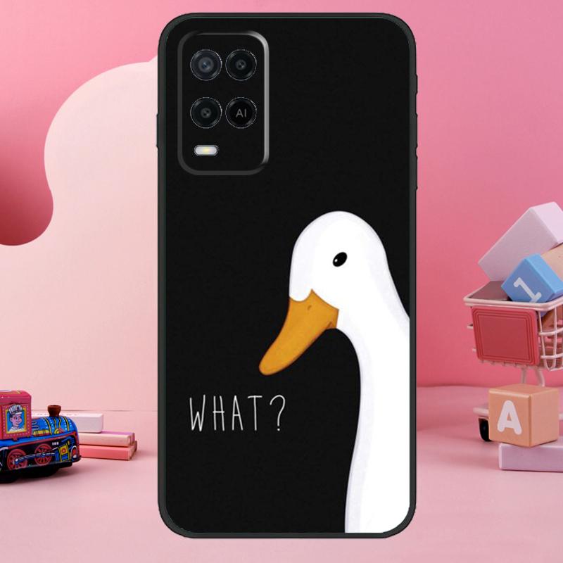 Cartoon Cute Goose Case For OPPO A57s A17 A16 A15 A54 A74 A76 A96 A52 A72 A5 A9 A31 A53 A77 A91 A93 A54s Cover