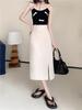 2026 New Plus Size High Waist Midi Slit Skirt - Light Mature A-line Design for Women