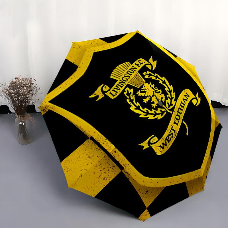 Livingston F.C.West Lothian Automatic Opening and Closing, 8 rib Structure Portable Umbrella, Suitable for Men and Women in All Seasons  Per