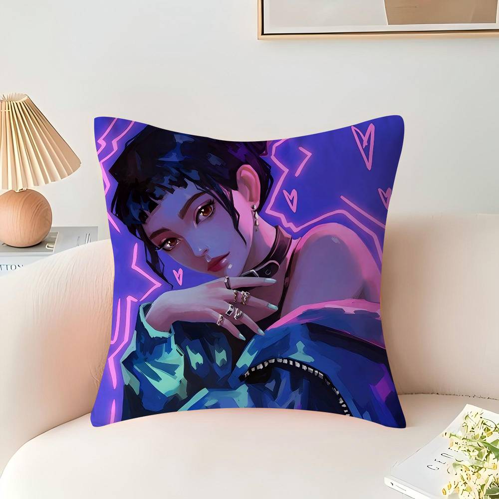 Demon Hunters ZOEY Pillowcase 45x45cm Cute Pillowcase Living Room Sofa Cushion Cover Bedroom Home Decoration Children's Gift