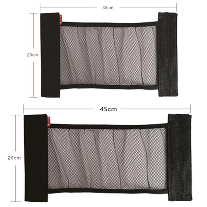 Rete Portaoggetti Rete Elastica per Sedile Posteriore Auto Rete Organizzatrice Universale con Velcro Adesivo Accessori Organizzatori per Bagagliaio Auto
