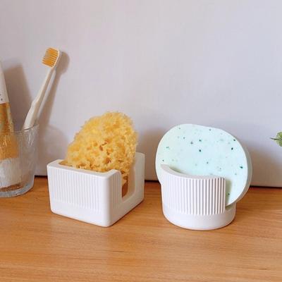 Portaspugna in Terra Diatomacea Assorbente Umidità Asciugatura Rapida Riutilizzabile Organizzatore Porta Spugne da Cucina
