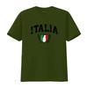 Mens Italia Vintage Sports Design Italy Flag Shield Travel T Shirt White Large Vintage Washed Breathable Casual