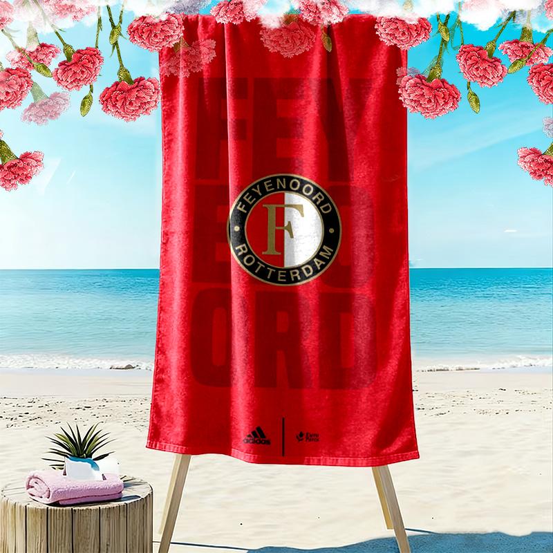 Feyenoord Print Strandtuch, Großes Weiches Schnelltrocknendes Handtuch für Strand Camping Schwimmen