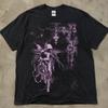 T-shirt Graphique Violet Esthétique Grunge Fée Sombre Witchcore Chemise Abstraite