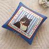 Cute Caroon Cat Portrait Cushion Cover Silky Short Plush Invisible Zipper Dustproof Sofa Pillow Case For Home Decor
