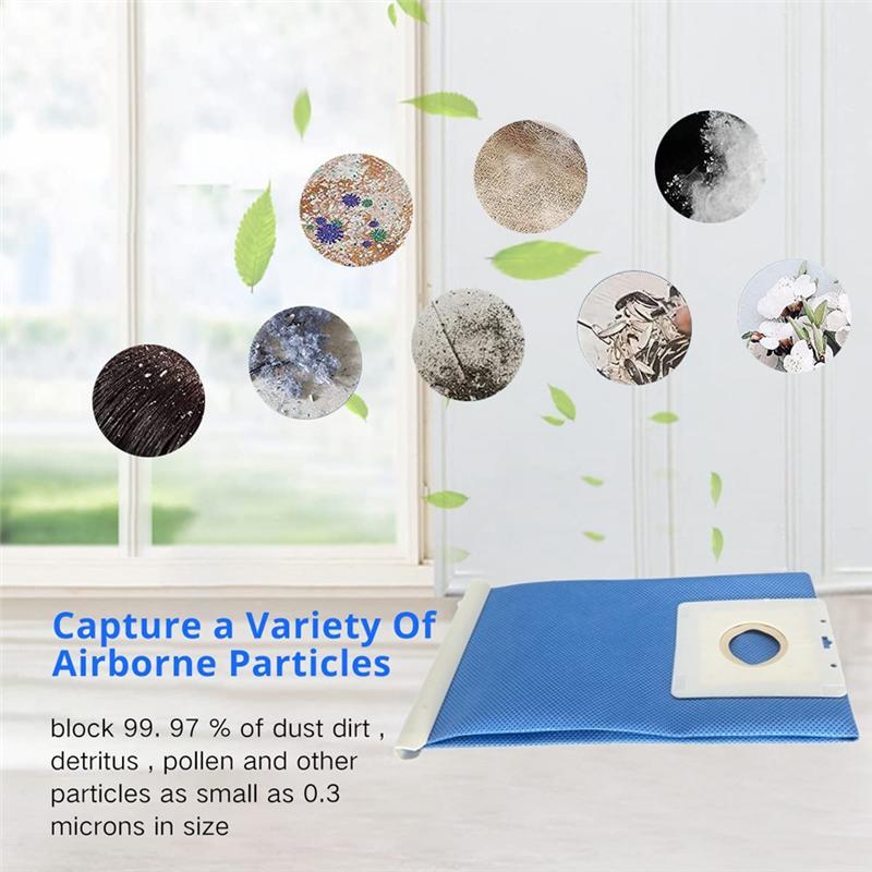 A58Z Dust Bag For  DJ69-00420B Vacuum Cleaner Parts Large Capacity Replacement Blue Reusable Dust Bag Sewing Bag 8PCS