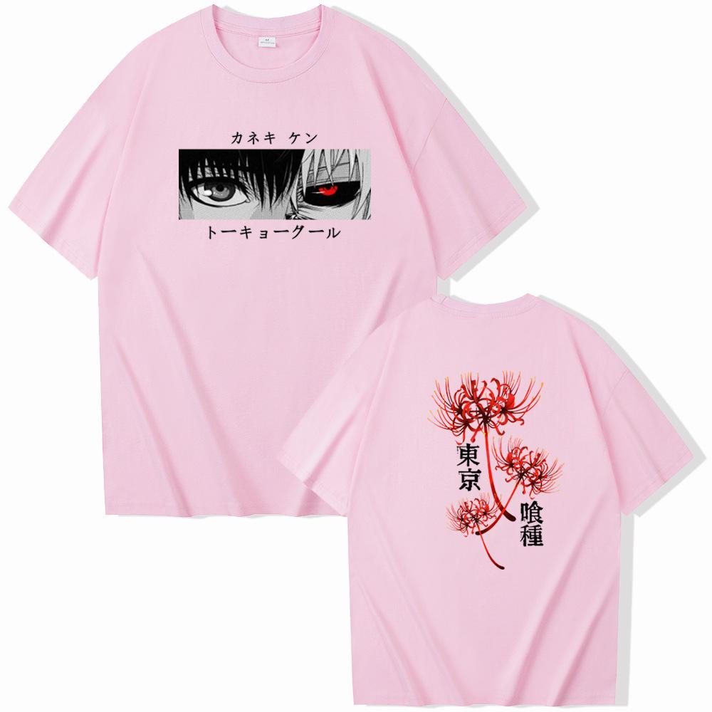 Summer High Quality Men's 100% Cotton Tokyo Ghoul Creative Printed Comfortable Casual T-Shirt Men's Outdoor Streetwear