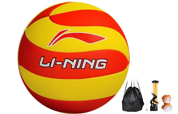 Li Ning Pu Size 5 Volleyball Unisex Red Yellow LVQK003-3
