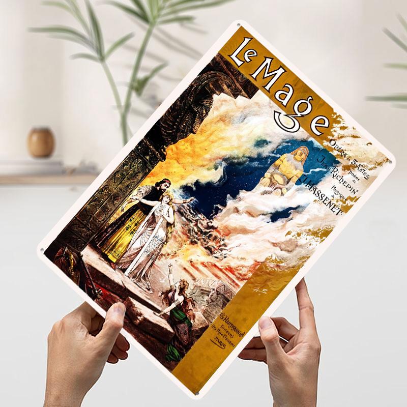 

Le Mage Opera Tinplate Poster Customized Wall Art Vintage Retro Metal Signs for Decoration Garage Decorations Home Decor Items 20x30cm（7.8x11.8inch）
