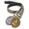Floral Engraved PU Belt for Jeans Women Vintage Horse Pattern Buckle Waist Belt