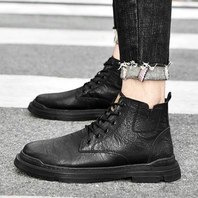 Fashion New Men's Shoes 2024 Sneakers Men All-match Men's Motorcycle Boots Fashion Comfortable Boots Men Outdoor High Top Leather Boots