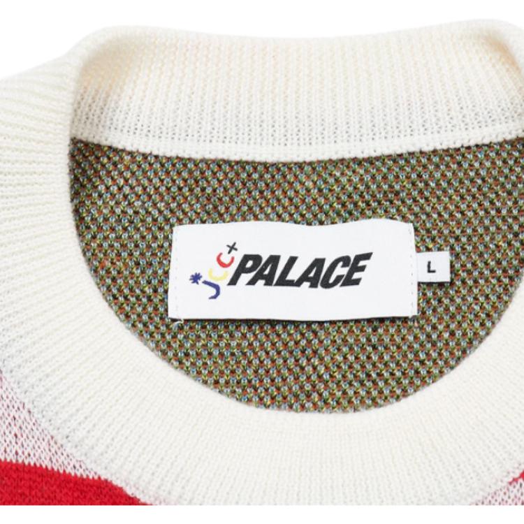 Palace Graphic Sweater Recommended for Gifts Unisex Tops White PAL-SS20-044