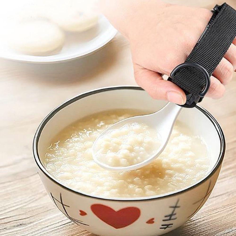 Adjustable Utensil Cuff Holder Elastic Eating Assistance Cuff Aid Utensil Cuff Hand Tremors