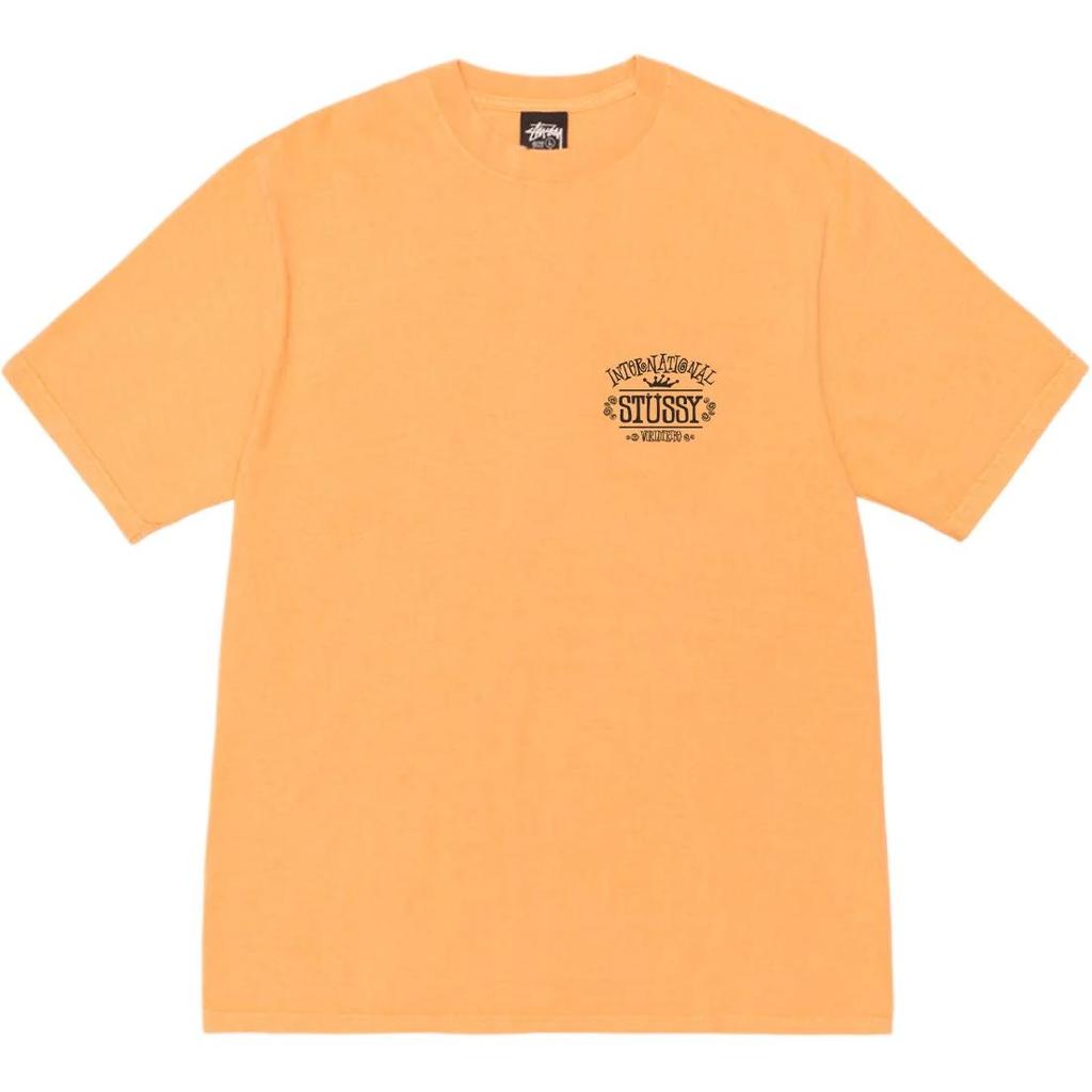 Stussy FW24 WORLDWIDE TEE PIGMENT DYED LOGOT Unisex 1905095