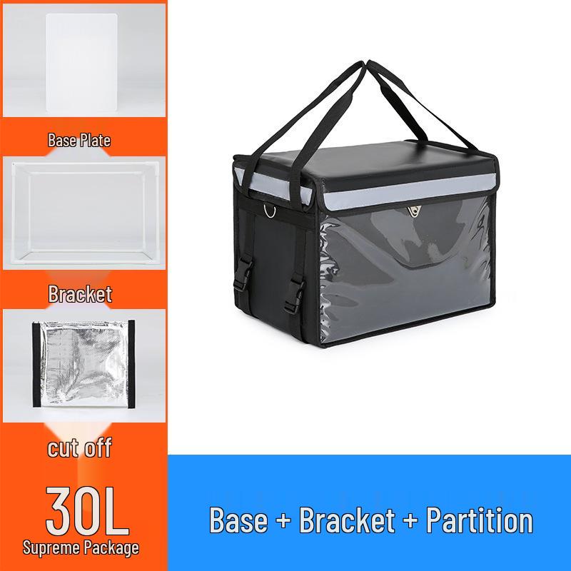 Cutie Izolată Impermeabilă pentru Livrare Mâncare pentru Standuri Stradale - Disponibilă în Mărimi Mari și Mici