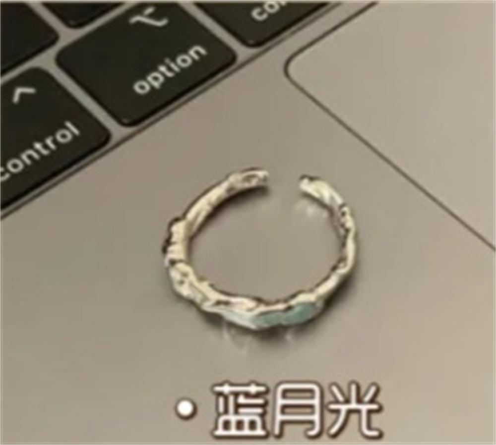Schlichter Ring unregelmäßig 925er Sterlingsilberring Ins-Wind-Nischen-Design offener schlichter Silberring Großhandel