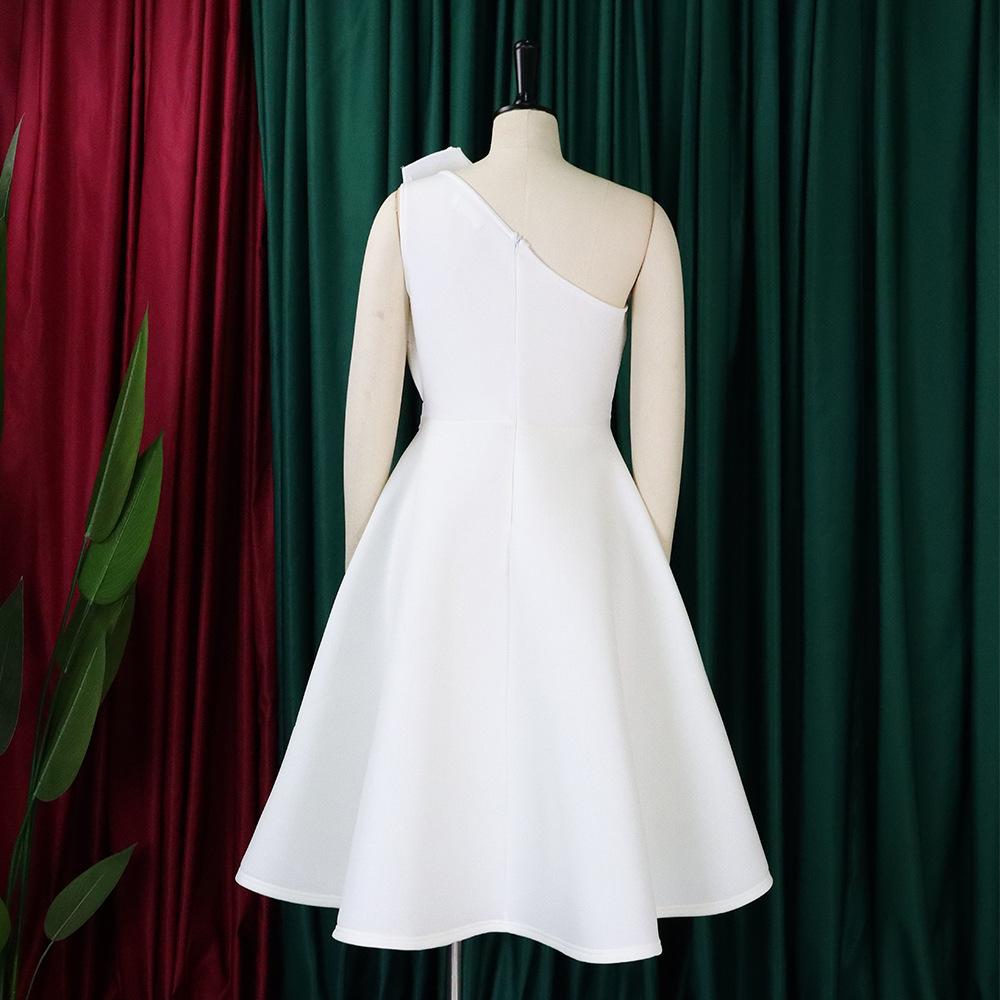 Sexy High Waist Pleated Off Shoulder Evening Dress for Plus Size Women Summer Party Gown