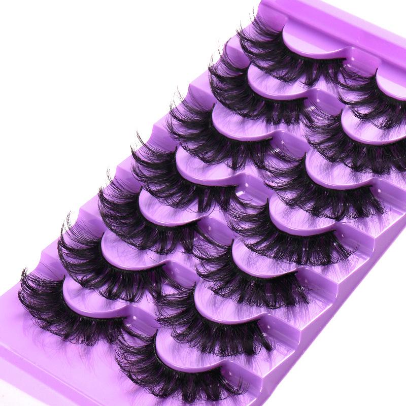High Imitation Mink Hair False Eyelashes Dense Curl Simulation 7 Pairs Of Eyelashes
