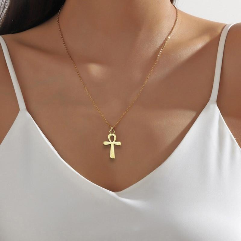 Set of 10pcs Classical Religious Crucifix Necklace Pendant Elegant Alloy DIY Jewelry Accessories Gift For Men Women