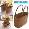 Home Shopping Basket Hand Vegetable Basket Decorative Woven Basket Flower Arrangement Basket Imitating Rattan Picnic Bag