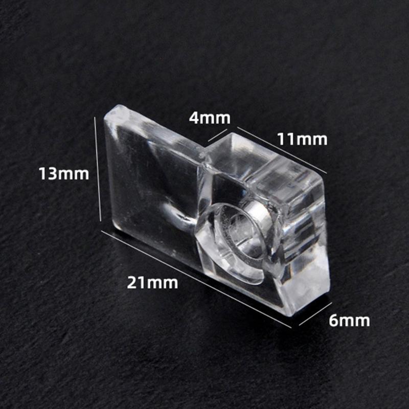 20/40 Pezzi Clip di Montaggio Specchio in Plastica Ganci Trasparenti Porta Specchio per Parete