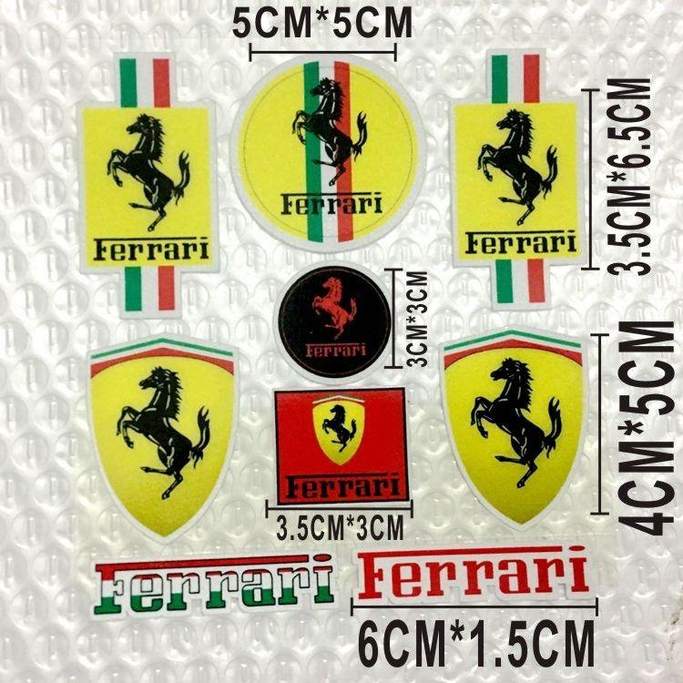 Ferrari Reflective Car Stickers Electric Bicycle Motorcycle Decoration Personalized Stickers for Ferrari SJ Teams Competizione
