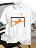 Unisexs Soft Cotton Tee Orange Goalkeeper Diving Graphic Crew Neck Sport Short Sleeve Tee Casual Top For Soccer Fan Daily Wear Gift