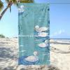 Cute Swimming Ducks Summer Beach Towel Patterned Sunscreen And Windproof Suitable For Swimming Pool Camping Travel
