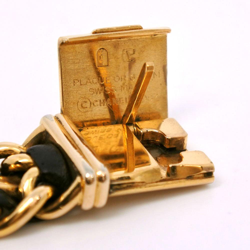 CHANEL Premiere L Watches H0001 Black / gold blackDial Plated Gold/leather Quartz Analog display Women Used