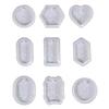 1Pc/9Pcs Listing Silicone Mold Crystal Glue Flash Diamonds Various Shapes Pendant Mold Car Hanging Keychain Material