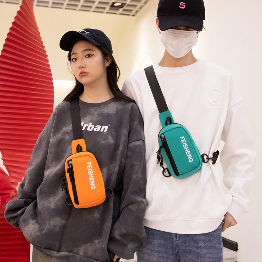 

Нейлоновая спортивная нагрудная сумка с застежкой-молнией, сумка для мобильного телефона, новые повседневные поясные сумки