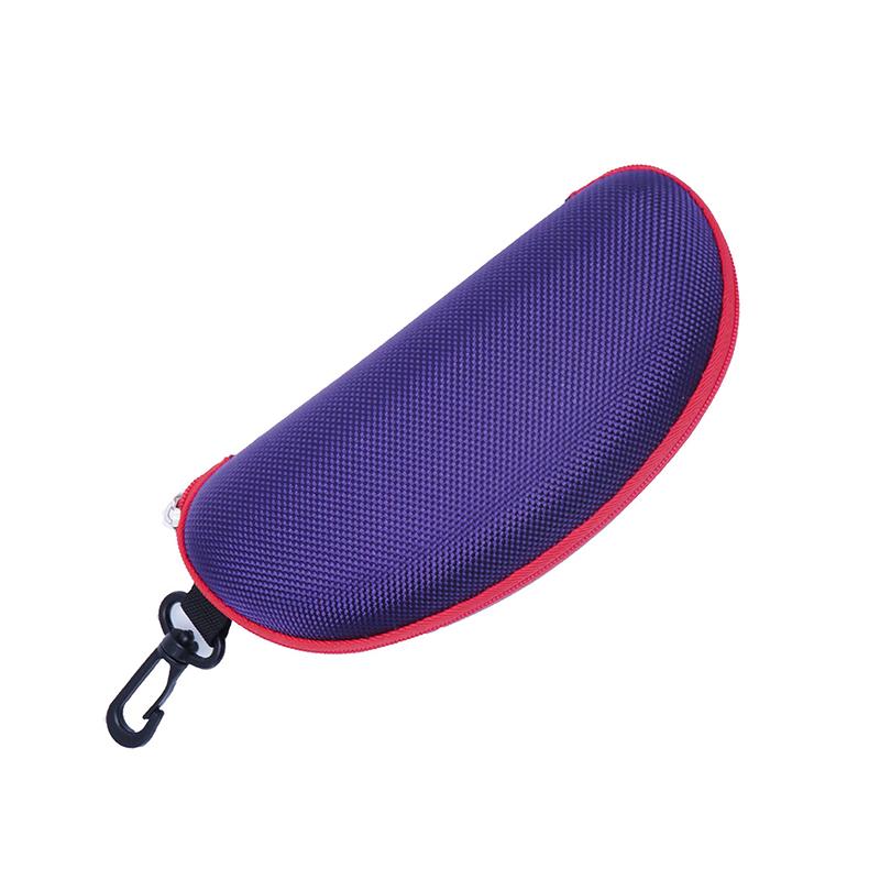 Portable Eva Glasses Case With Carabiner Hook Colorful Sunglasses Hard Cases Zipper Eyeglasses Protector Box Eyewear Accessories