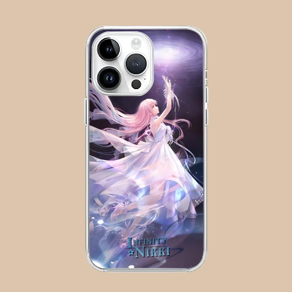 Mobilní pouzdro Infinity Nikki pro chytrý telefon iPhone 16 15 14 13 12 11 X XR XS 8 Pro Max Plus Mini Průhledný kryt