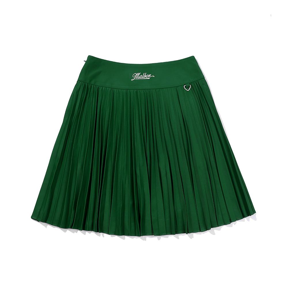 MALBON GOLF High-Waisted Asymmetrical Jersey Skirt Green (Woman)