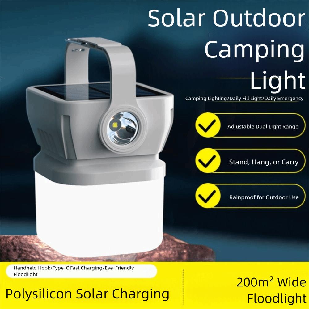 Solar Rechargeable Waterproof Outdoor Light Multifunctional Work Light New Emergency Lamp  Camping