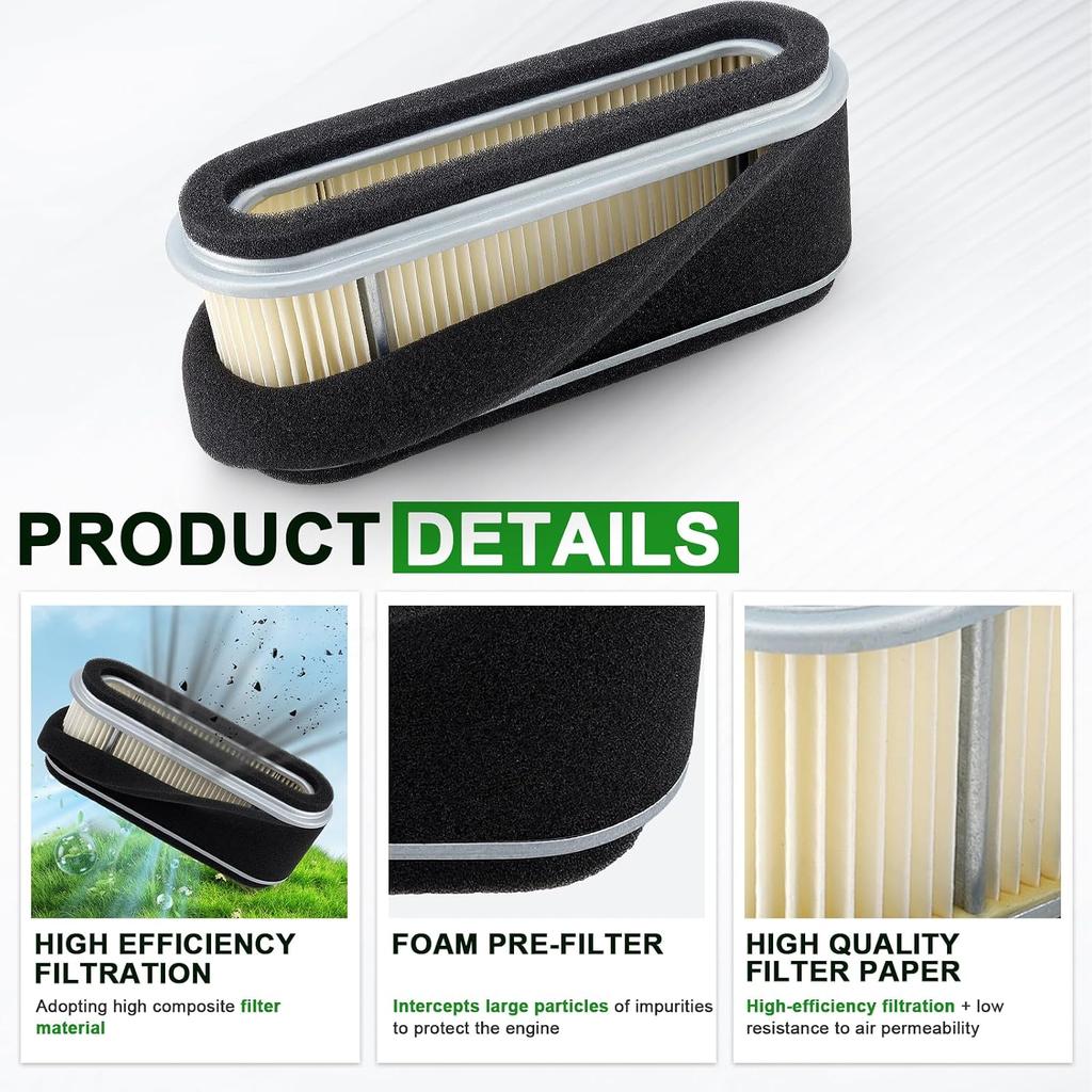 LOCOPOW 11013-2021 FB460V Air Filter for Kawasaki FB460 12.5HP | 11013-2020 for John Deere AM101090 AM101191 112L 160 165 GX95 RX95 SRX95 SX84 Lesco