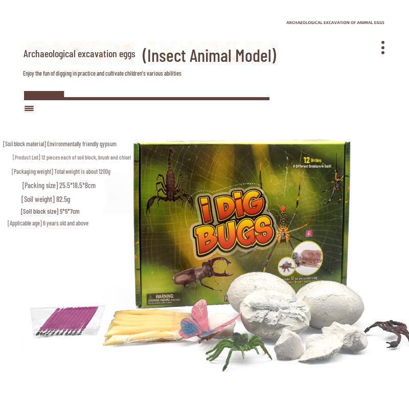 Neues Tierausgrabungs-Entdeckungsset: Ozean- & Grasland-Insektenerkundungsspielzeug für Kinder