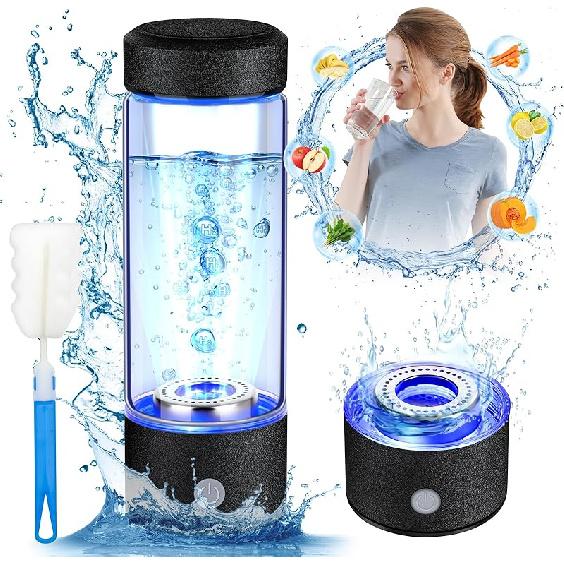 2025 Upgrade Hydrogen Water Bottle, Hydrogen Water Generator with Advanced SPE PEM Technology, 420ml(14OZ) Hydro Water Machine, Portable Water