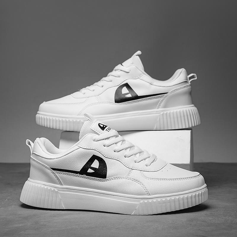 

High-end little white shoes men s advanced sense autumn leather sports versatile teenagers middle school students large size men s shoes 45