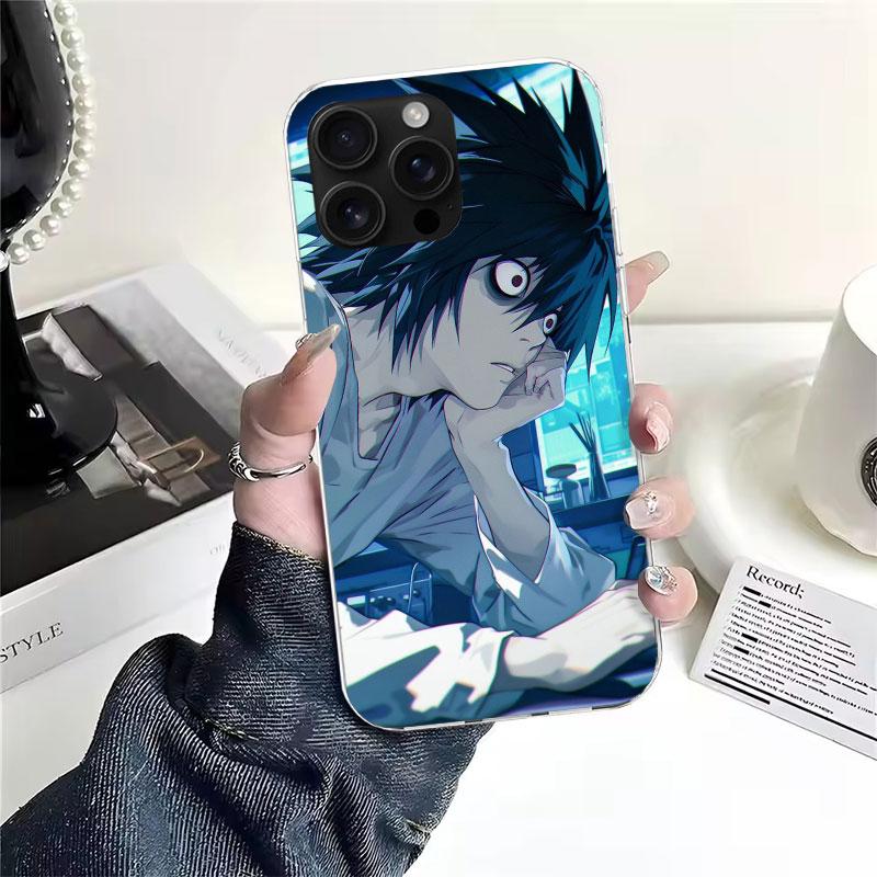 N-Note D-Death L Lawliet For iPhone 17 Air 16 15 14 Plus 13 Mini 12 11 Pro Max Phone Case 16E 7 Print 8 SE Fundas Cover Soft Coq