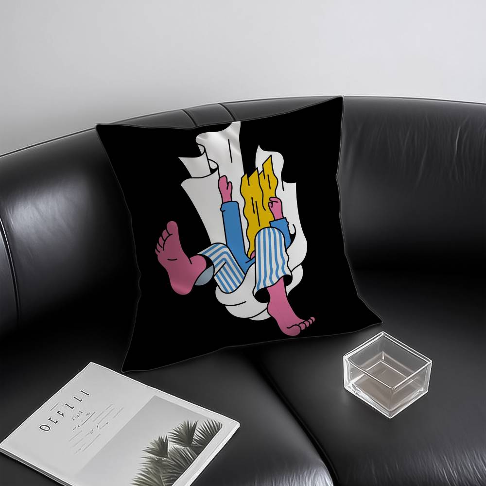 F-for-tunatejoaquin Pillow Case Anti-dustmite Invisible Zipper Sofa Bed