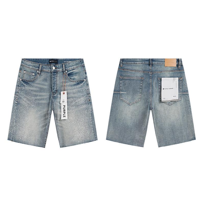 Trendige Marke PURPLE BRAND JEANS Europäische und amerikanische High-Street-weite vielseitige Jeans-Shorts für Männer und Frauen
