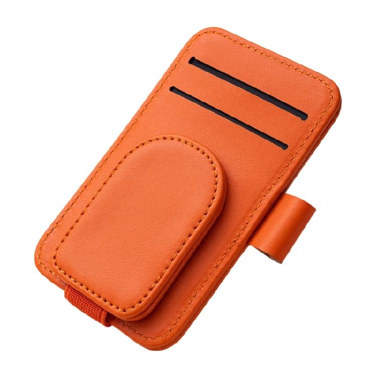 Magnetic Leather Storage Clip Auto Interior Accessory Car Glasses Holder Card Clip Universal Eyeglass Hanger for Visors