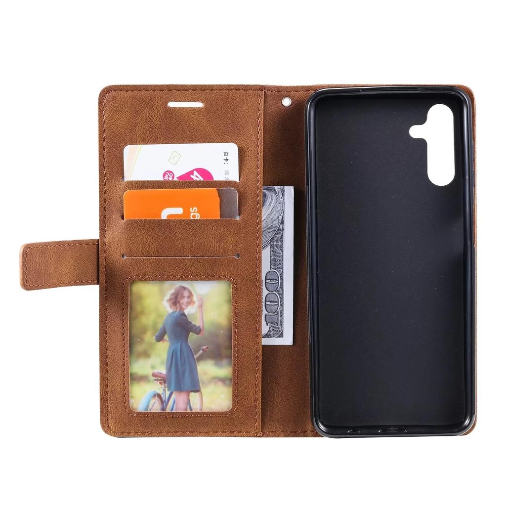 Luxus-Lederhülle für Samsung Galaxy S25 Edge S24 Ultra S23 FE S22 S21 S20 S10 S9 Plus Note 20 + Kartensteckplatz Brieftaschen-Abdeckung Etui