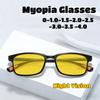 Men's New Ultra-light Night Vision Myopia Glasses Men and Women Fashion Simple HD Anti-glare Night Driving Sports Myopia Glasses