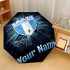 Malmö FF Automatic 3‑Fold Umbrella 8‑Rib Windproof Folding Umbrella Sun Rain Protection For Outdoor Travel Daily Use