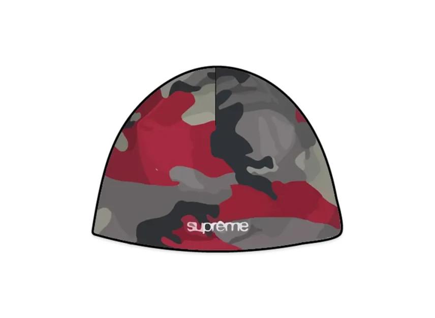 790443 Supreme Base Layer Beanie  Red Camo One-Size