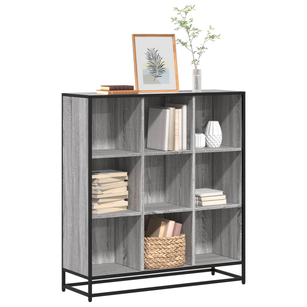 Bookshelf Gray Sonoma 97.5 x 33 x 107.5 cm Particleboard and Metal