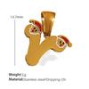 Titanium steel plated 18k gold accessories Christmas design elements series pendant on the new cute cartoon Internet celebrity jewelry